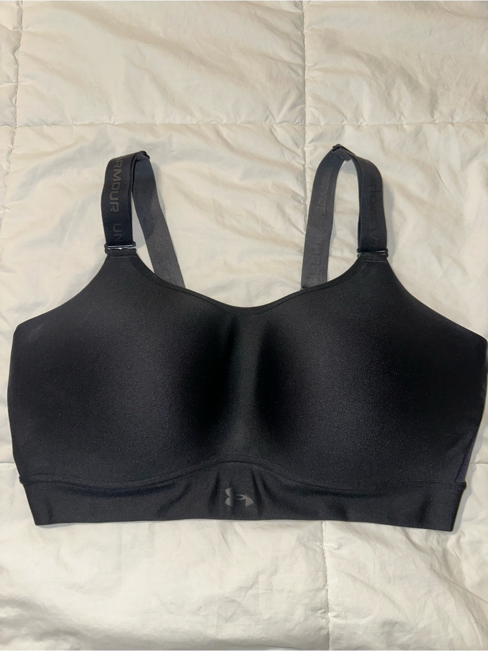 Under Armour Black Molded-Cup High-Impact Sports Bra